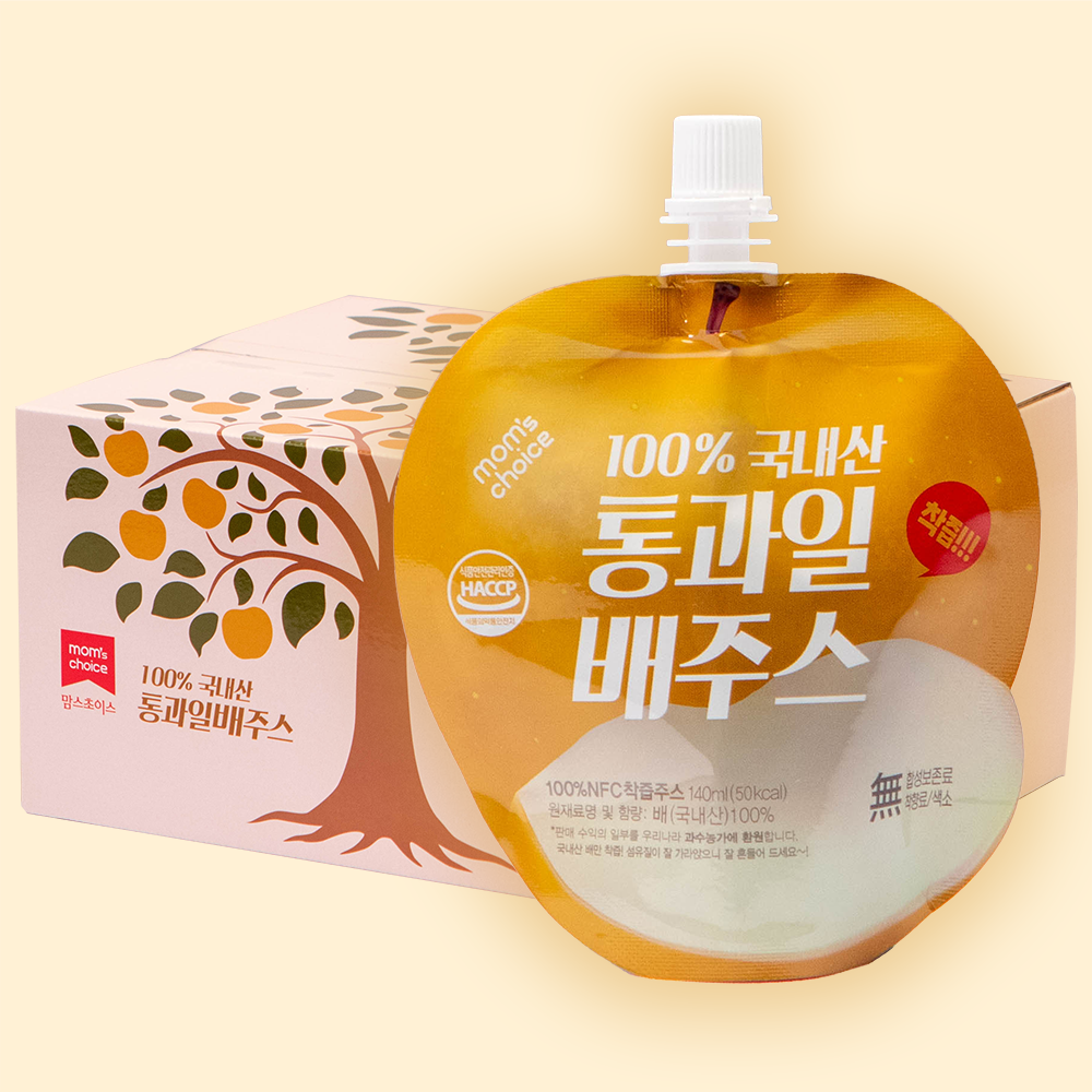 맘스초이스 100% 국내산 통과일 배주스 140mlx40팩 대표이미지 섬네일