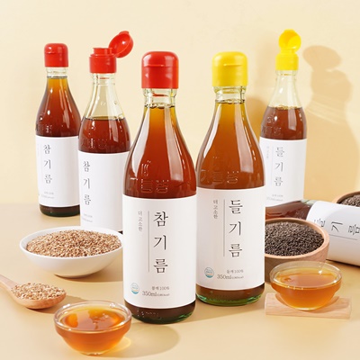 [송도즉석반찬] 저온압착 참기름+들기름 (개당 350ml) 대표이미지 섬네일