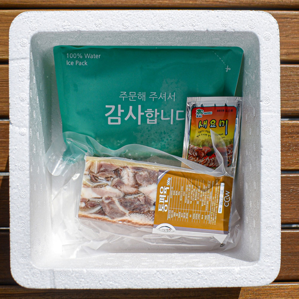 국내산 돼지 머리고기 압축식 통편육 500g
