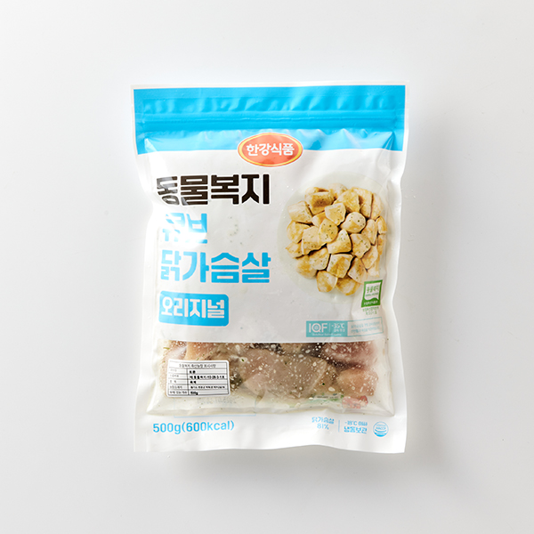 동물복지 오리지널 큐브닭가슴살(500g)