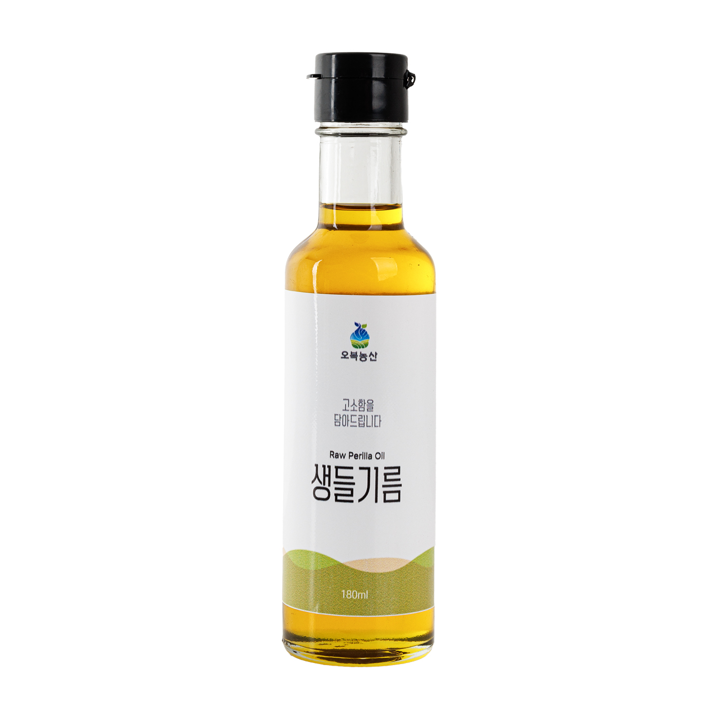 [오복농산]저온압착 국내산 통 참깨로 착유한 참기름 180ml,250ml