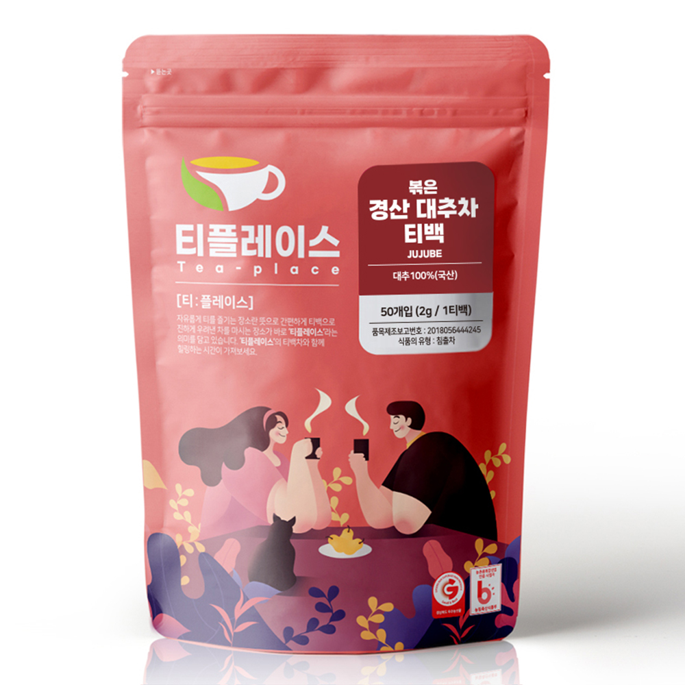 티플레이스 국산 100% 경산대추차 삼각티백 50티백