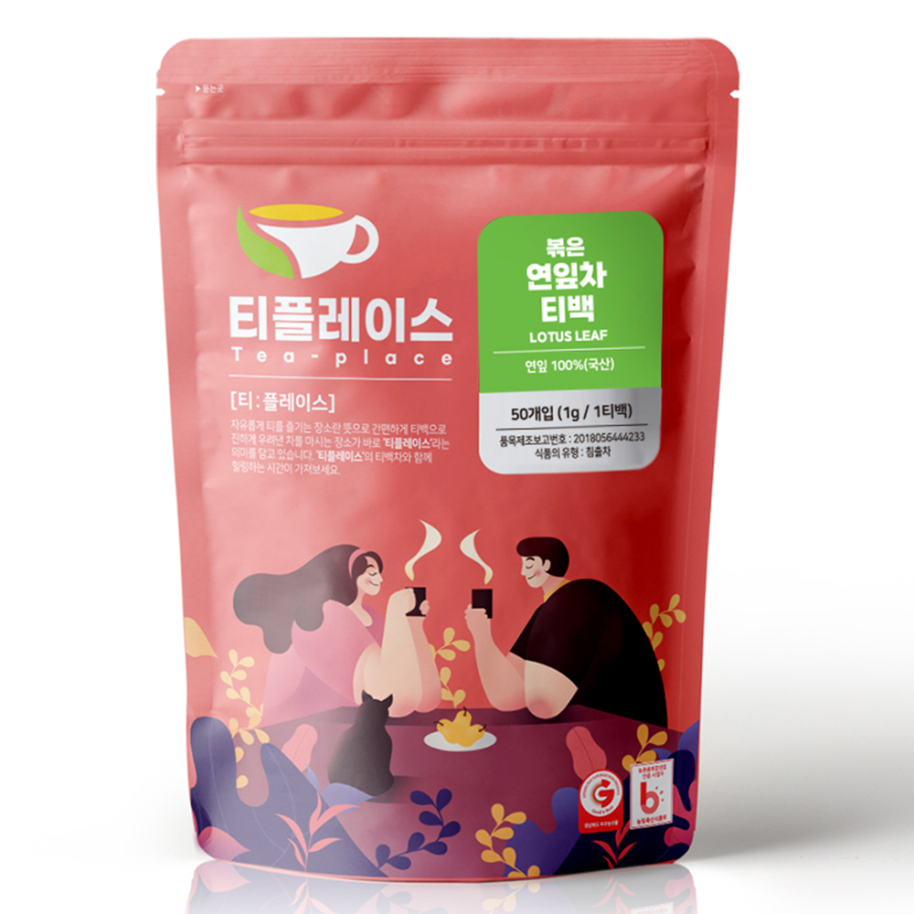 티플레이스 국산 100% 연잎차 삼각티백 50티백