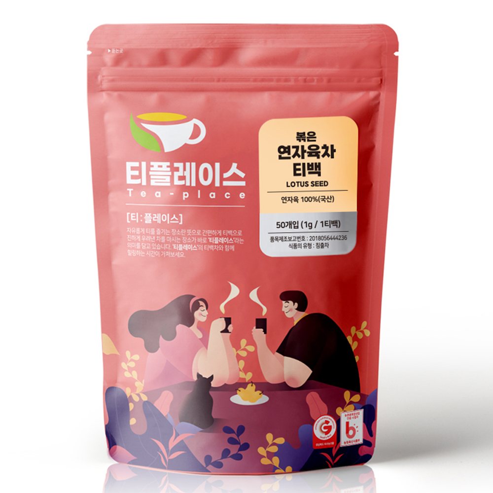 티플레이스 국산 100% 연자육차 삼각티백 50티백