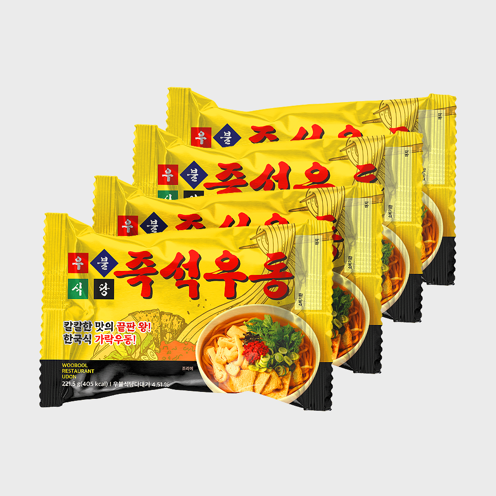 우불식당 즉석우동 봉지 라면 4EA 대표이미지 섬네일