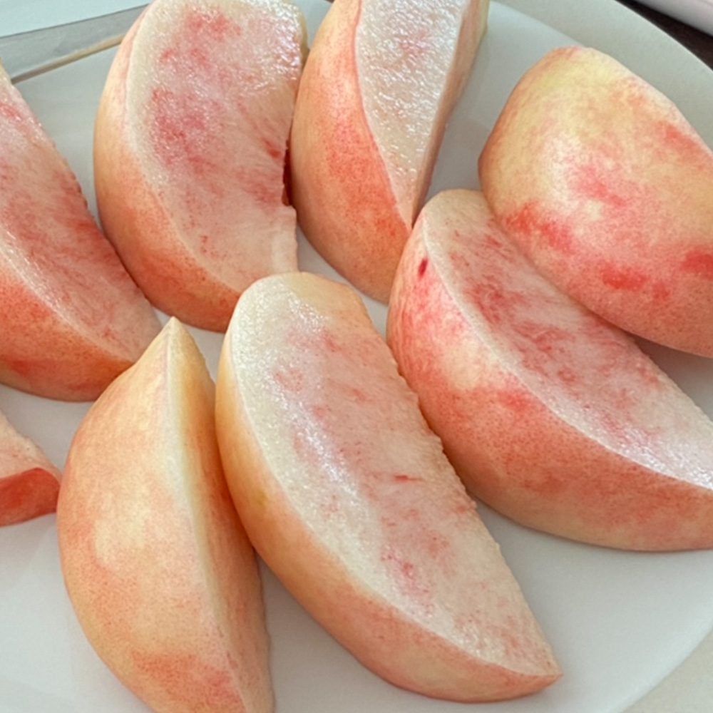 과즙 가득 백도 복숭아 4kg 제철 딱딱이 아삭 부드러운 여름 과일 선물 세트 산지직송