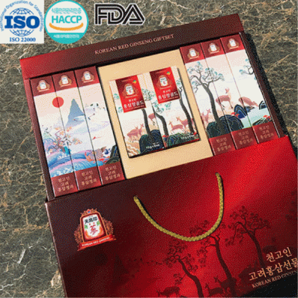 [천고인]홍삼정과&홍삼스틱 선물세트 6호 (홍삼정과180g + 홍삼스틱160g)