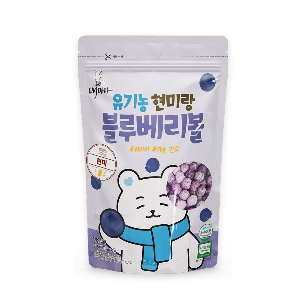 배마마 유기농 쌀과자 8종 스틱 볼 검은콩 고구마 바나나 딸기 블루베리
