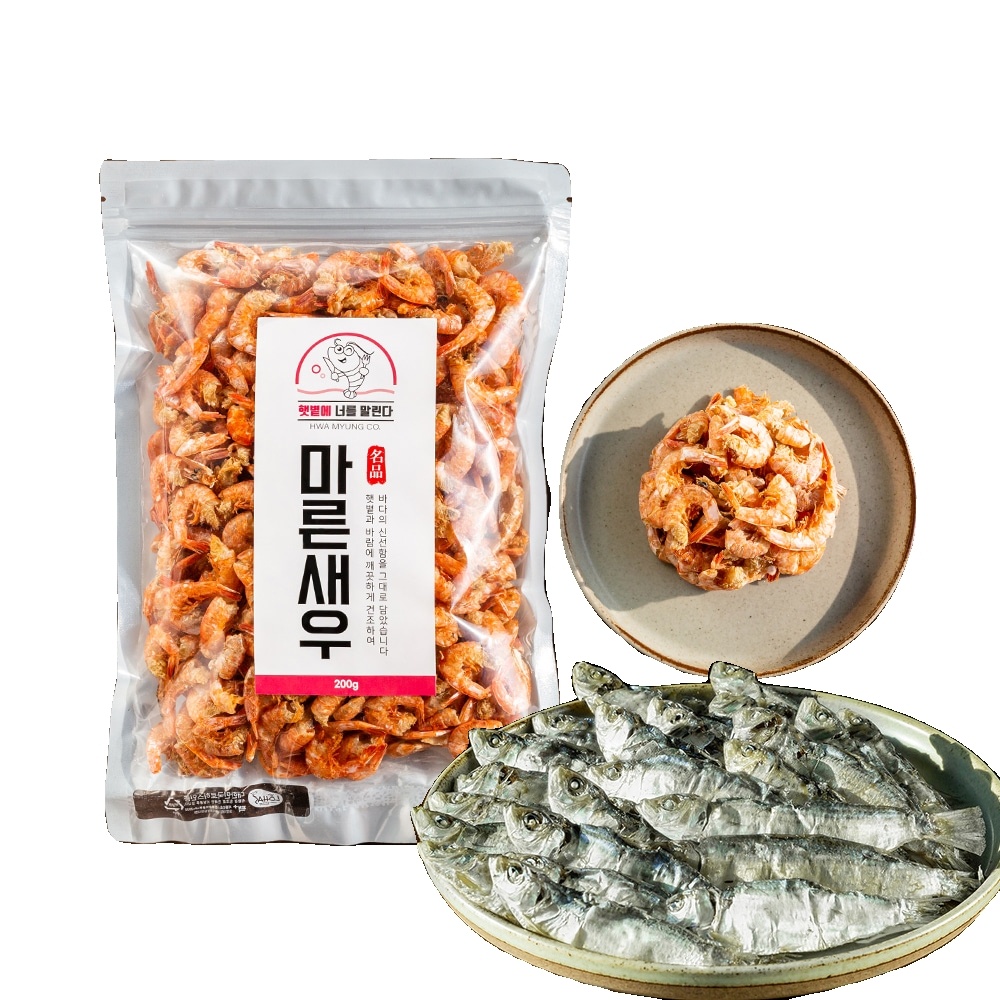 햇볕에 두절새우(소) 500g+햇볕에 마른 밴댕이(1.5kg) 대표이미지 섬네일