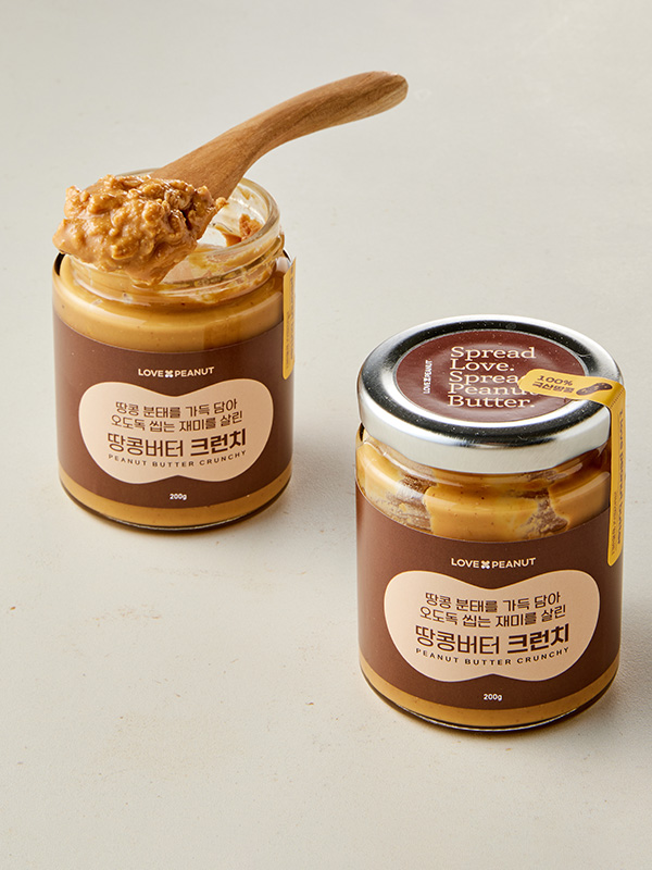 [러브앤피넛] 100% 국내산 땅콩버터 크런치 (210g)