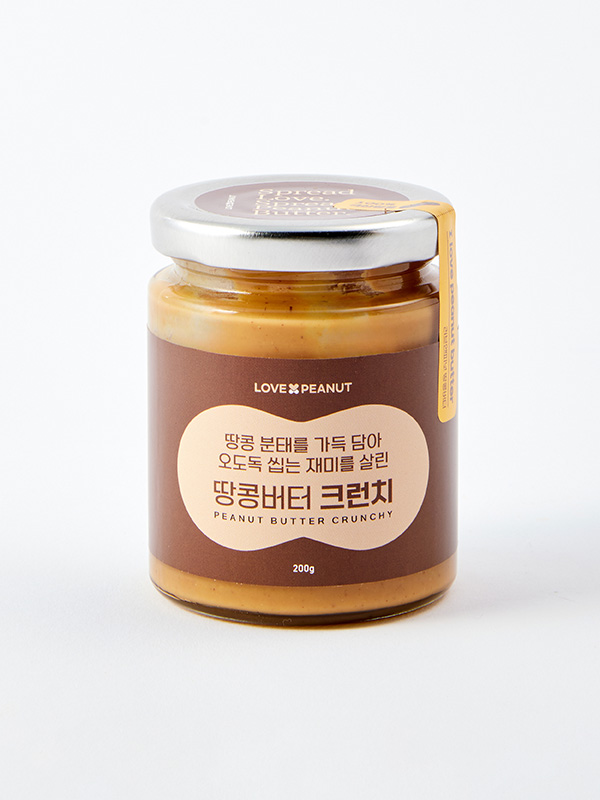 [러브앤피넛] 100% 국내산 땅콩버터 크런치 (210g)