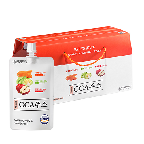 [연두팜] 국내산 착즙 CCA 주스 100ml 30개입 대표이미지 섬네일