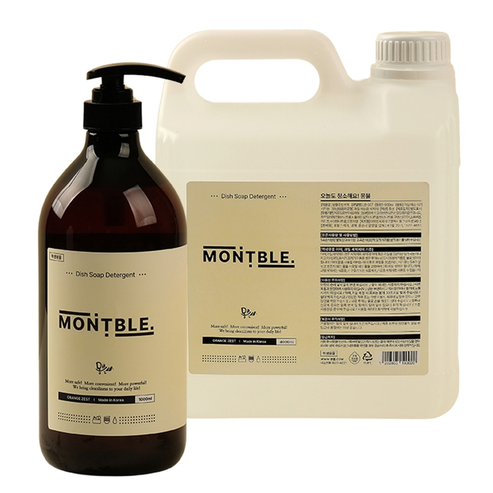 몽블 주방세제 대용량 1000ml + 4L 총 5000ml 대표이미지 섬네일