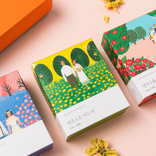 할매화첩 건강꽃차 3종 티 선물세트 국내산 고급답례품