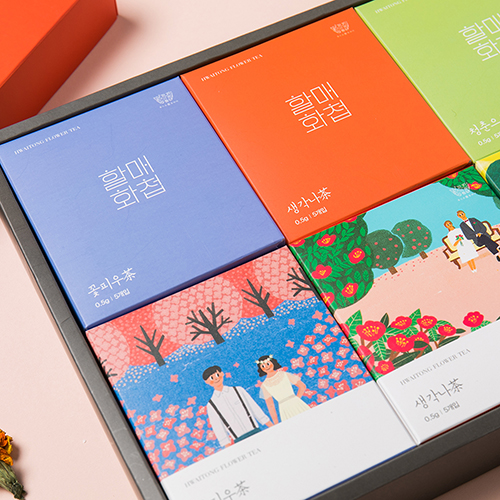 할매화첩 건강꽃차 3종 프리미엄 선물세트 티백세트