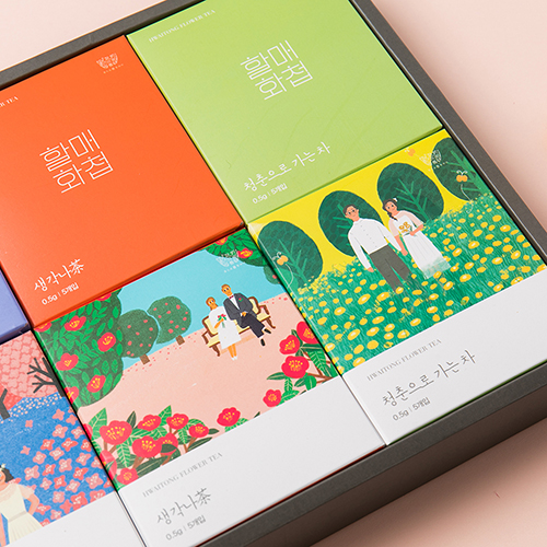 할매화첩 건강꽃차 3종 프리미엄 선물세트 티백세트