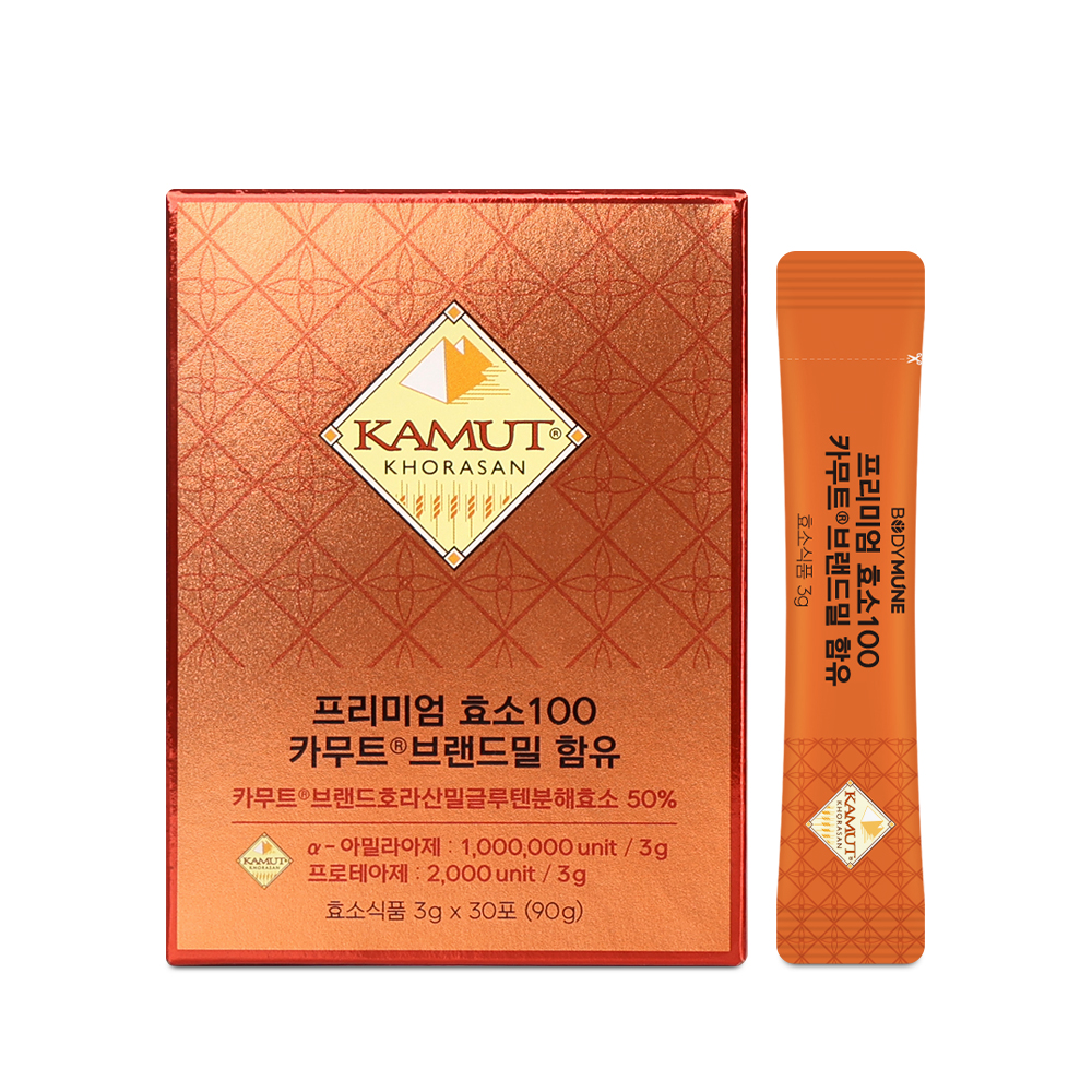 바디뮨 프리미엄 카무트 효소 100만 역가 (1개월분) 3g x 30포