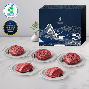 강원한우 정육세트 2호, 1+등급 이상, 총 1kg(불고기 200g 3팩, 국거리 200g 2팩) 대표이미지 섬네일