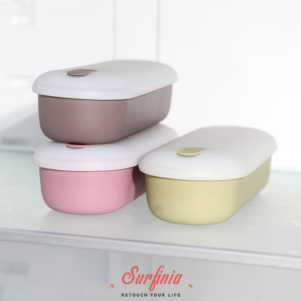 [1+1] 서피니아 실리콘 칸분리형 밀폐 도시락통 