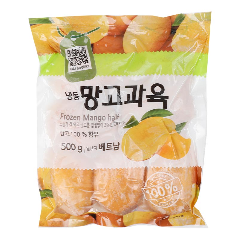 [재호식품] 냉동 망고 과육 하프컷 500g