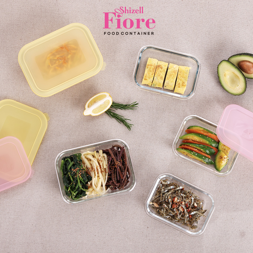 쉬젤 피오레 내열용기 직사각 5종세트 (400ml*3+640ml*2) 식세기가능