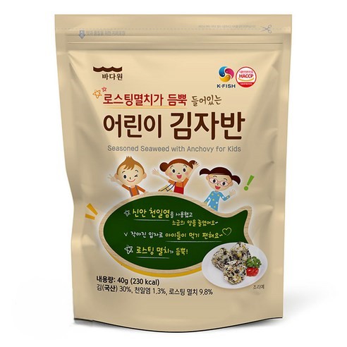 바다원 어린이 김자반 40g, 오리지널, 1개 c