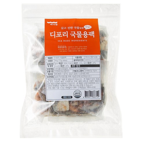 바다원 간편 국물용팩 디포리, 90g, 1세트 c