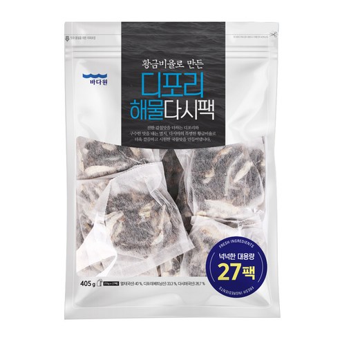 바다원 디포리 해물다시팩, 405g, 1개 c