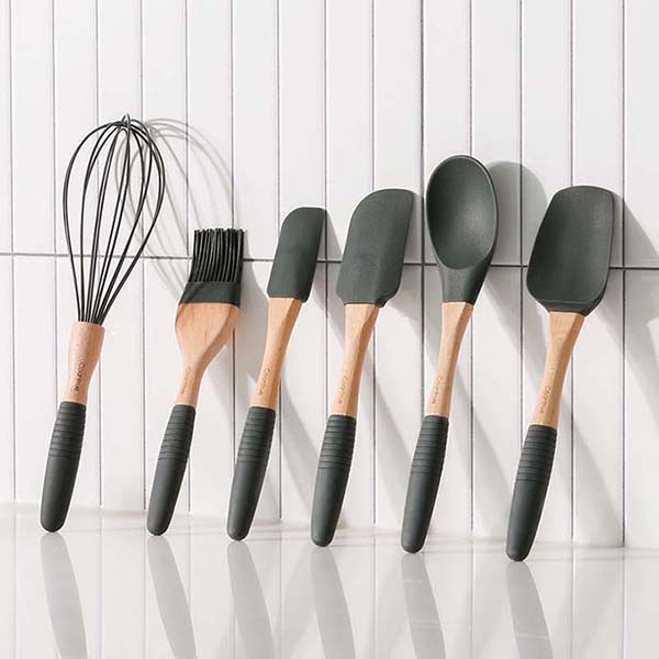 꼬앙뜨로 실리콘 조리도구 5종세트 브러쉬+국자+주걱+스크래퍼 2P