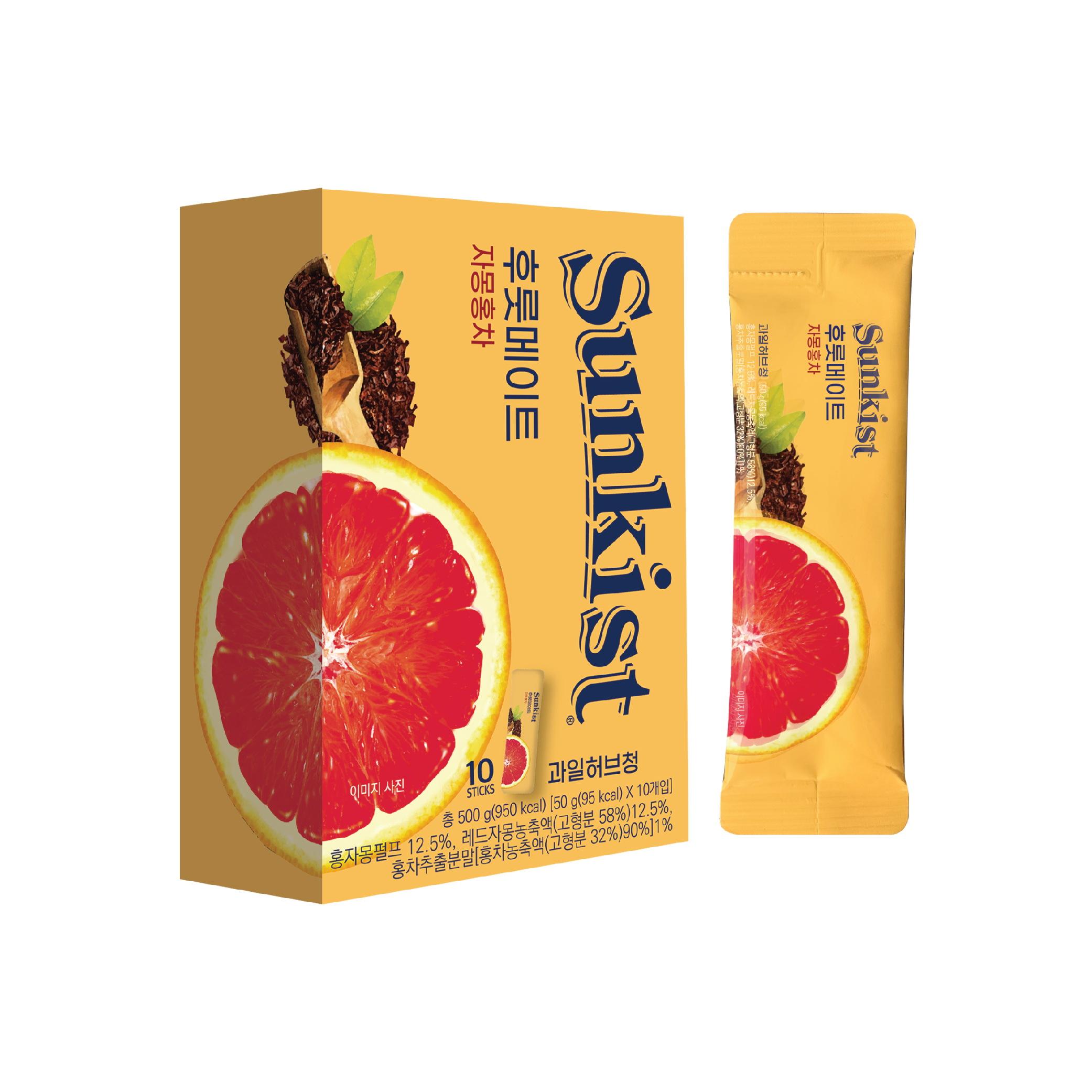 썬키스트 후룻메이트 과일허브청 자몽홍차 50g x 10개