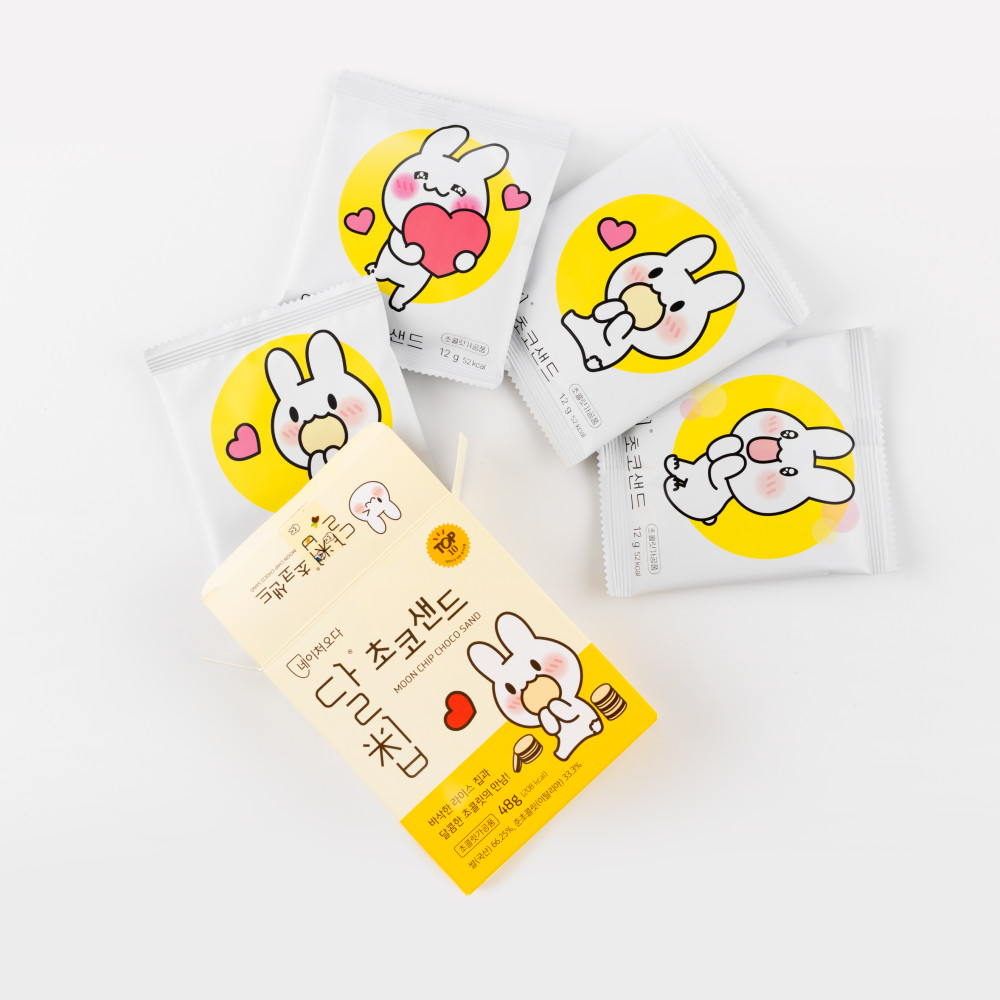 (오직미)바삭 달콤 달칩 초코샌드 12g 4개입x5박스 네이처오다