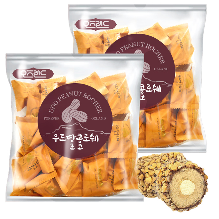 오즈랜드 대용량 우도땅콩 로쉐  초코 210g+210g