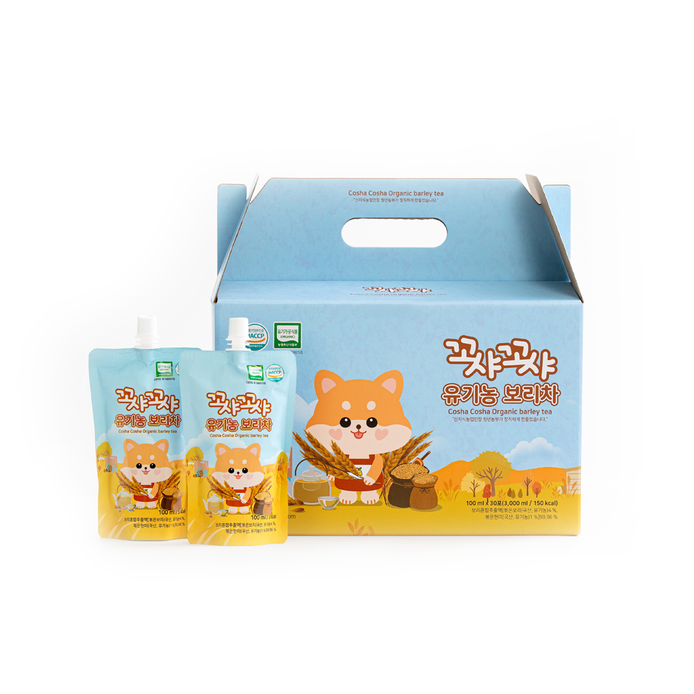[꼬샤꼬샤] 유기농 보리차 100ml 30포 스파우트형 대표이미지 섬네일