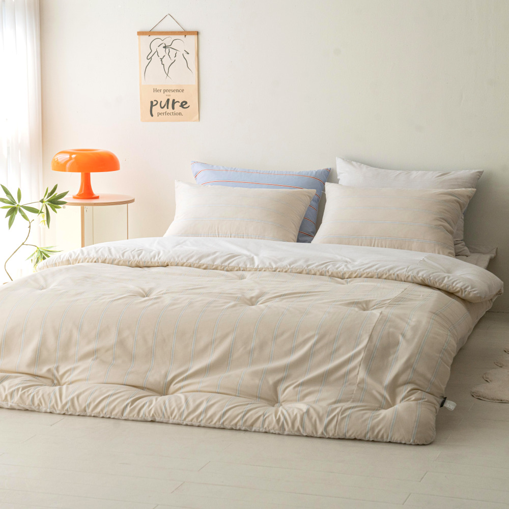 SMT 부드러운 소프트마이크로 스트라이프 가을 겨울 봄 사계절 침구 호텔 세트