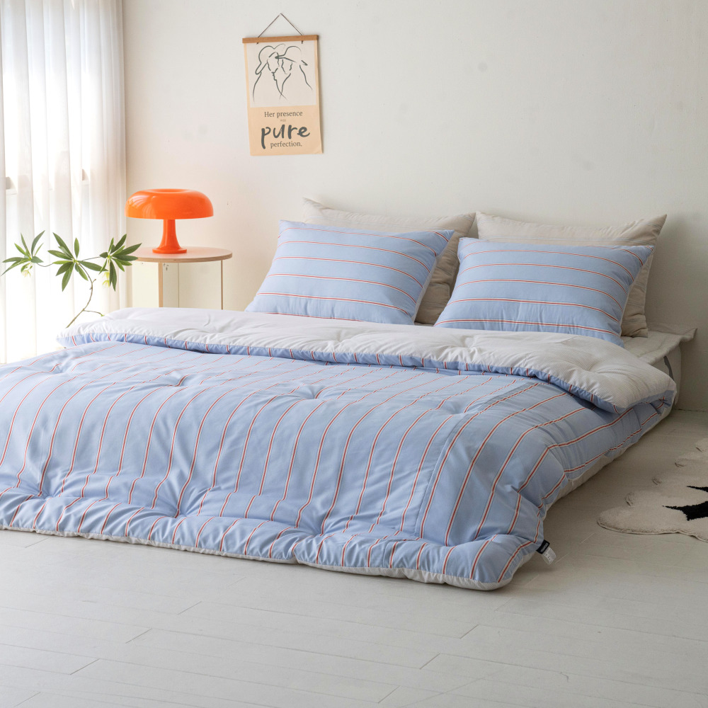 SMT 부드러운 소프트마이크로 스트라이프 가을 겨울 봄 사계절 침구 호텔 세트