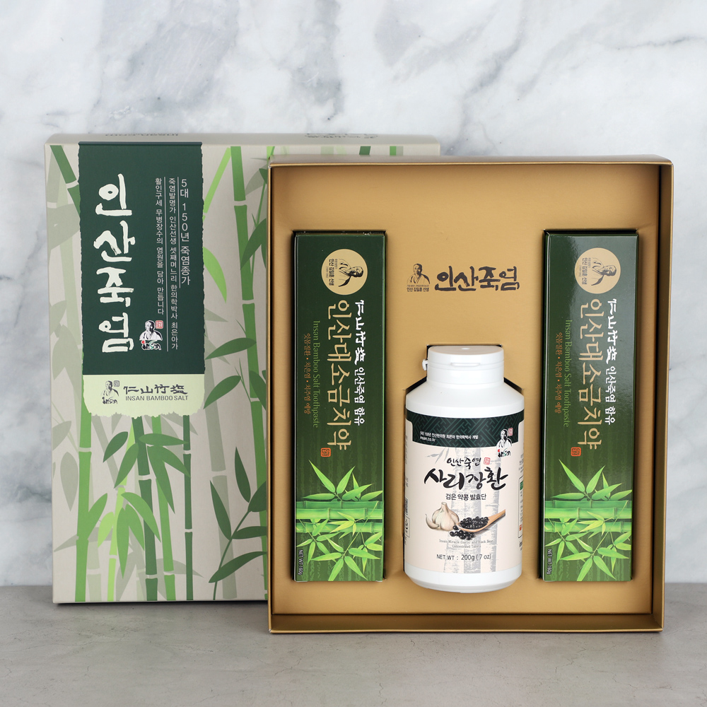 인산죽염 사리장환 치약 선물세트 [200g+치약 2개]