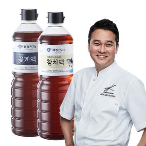 [들안길] '에드워드 권' 해동찬가 프리미엄 꽃게액1050ml+참치액1050ml 총2병 대표이미지 섬네일