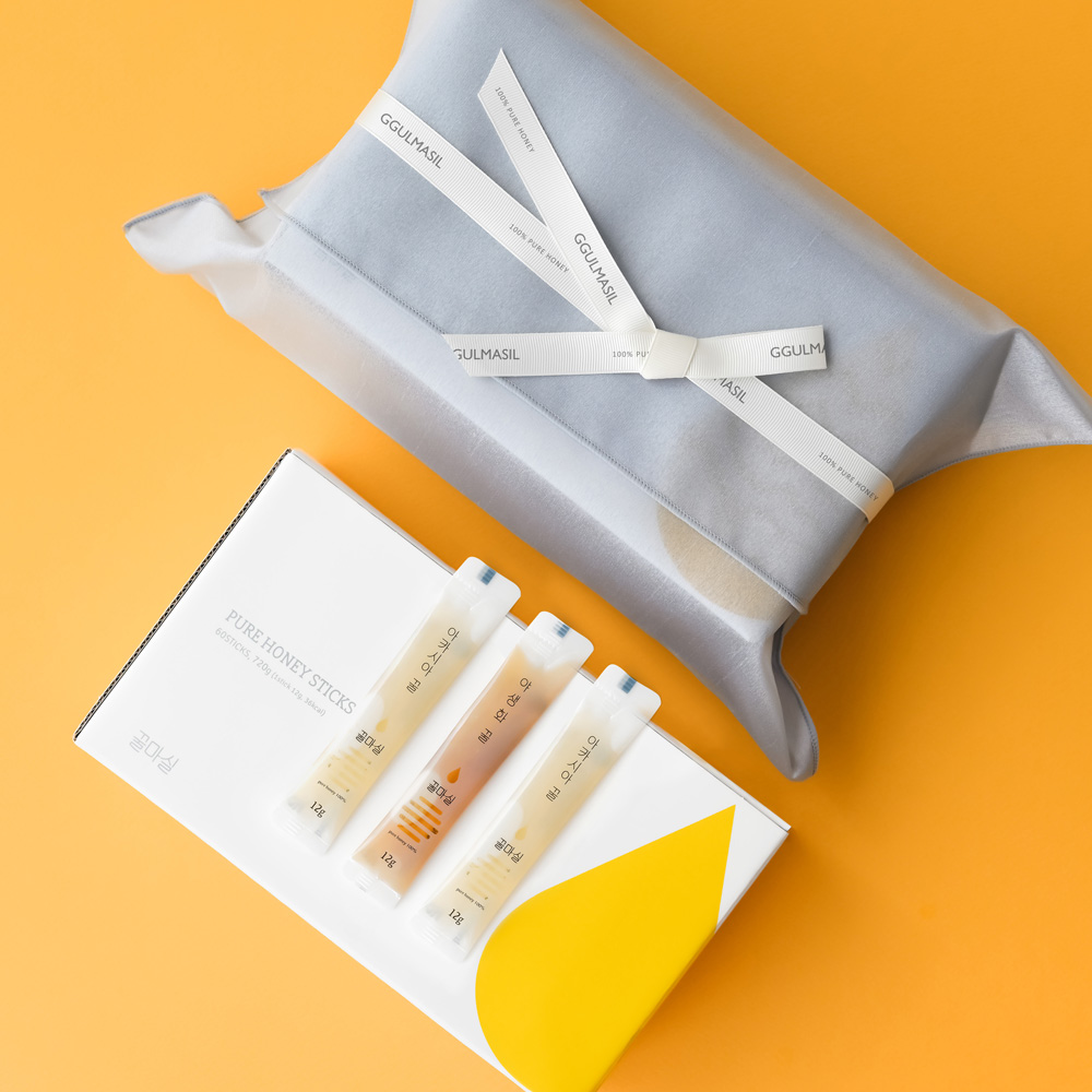꿀마실 천연벌꿀 3종 혼합 꿀스틱 12g 60개(아카시아꿀, 야생화꿀, 밤꿀)