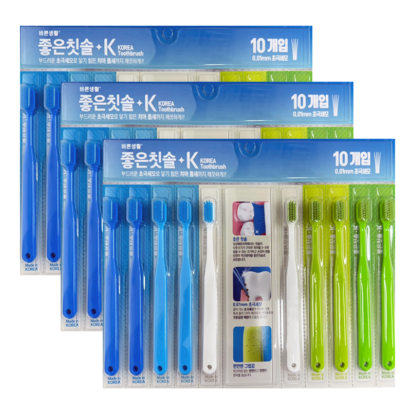 바른생활 좋은칫솔 K 10입 * 3세트 대표이미지 섬네일