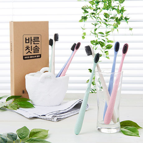 바른생활 바른칫솔 초극세모 8입 대표이미지 섬네일