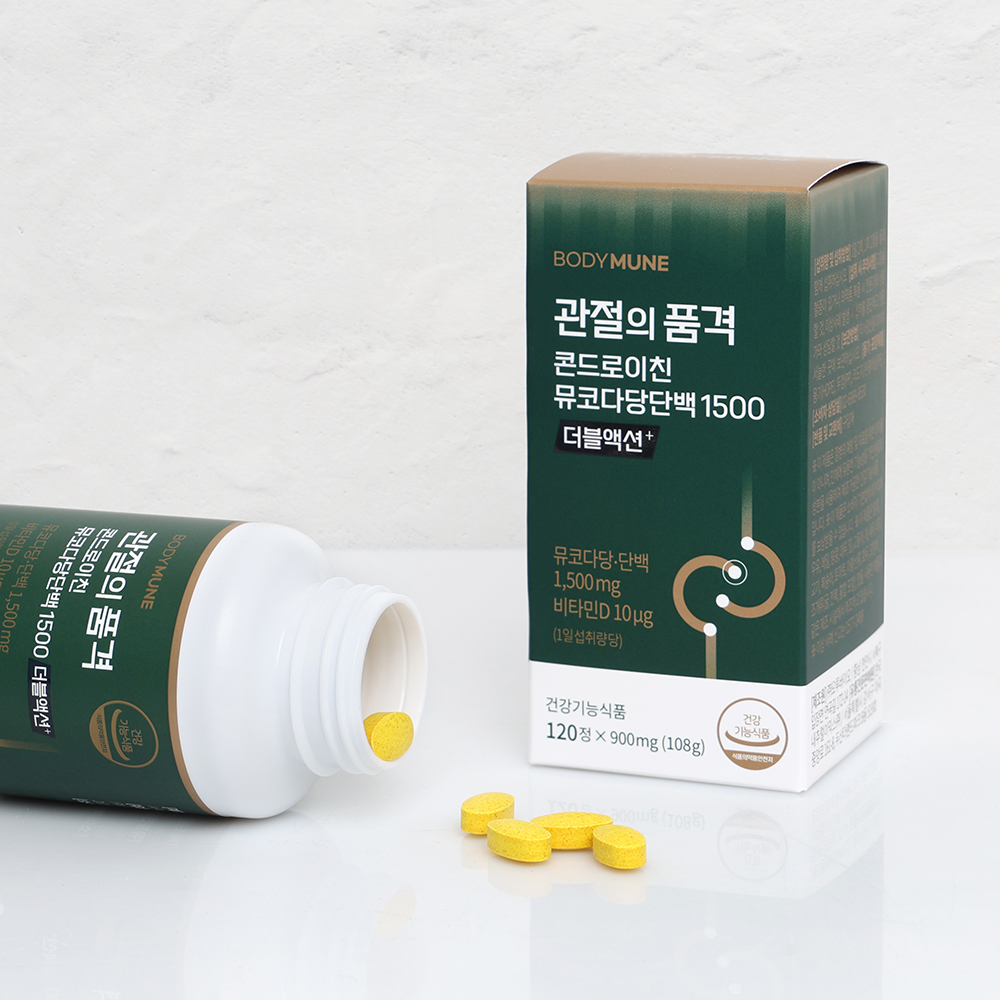 [바디뮨] 관절의 품격 콘드로이친 뮤코다당단백 1500mg (1개월분) MSM 커큐민 관절영양제