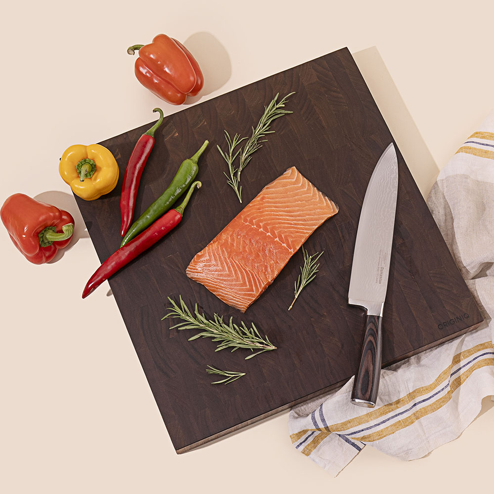 오리지니크 뽀큐트 도마 나무 엔드그레인 원목 플레이팅 월넛도마 직사각 L