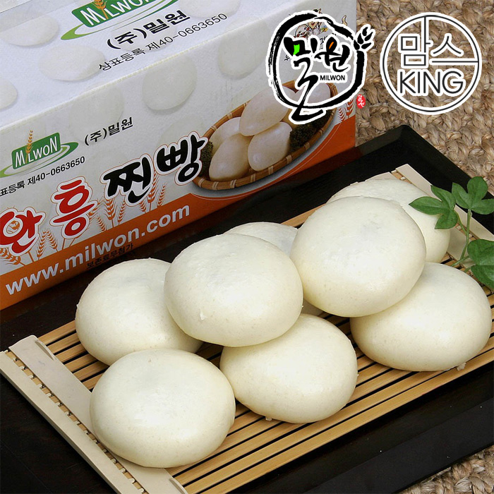 [맘스킹]밀원본가 HACCP 안흥찐빵/흑미찐빵/단호박찐빵 25개(1600g)-수입팥 대표이미지 섬네일