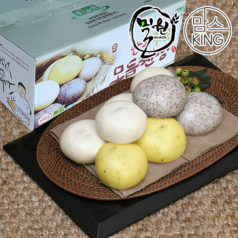 [맘스킹]밀원본가 HACCP 안흥 우리밀모듬찐빵 30개(1500g)-수입팥 대표이미지 섬네일