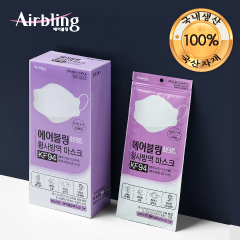 식약처인증_[국산] 에어블링 마스크 100매
