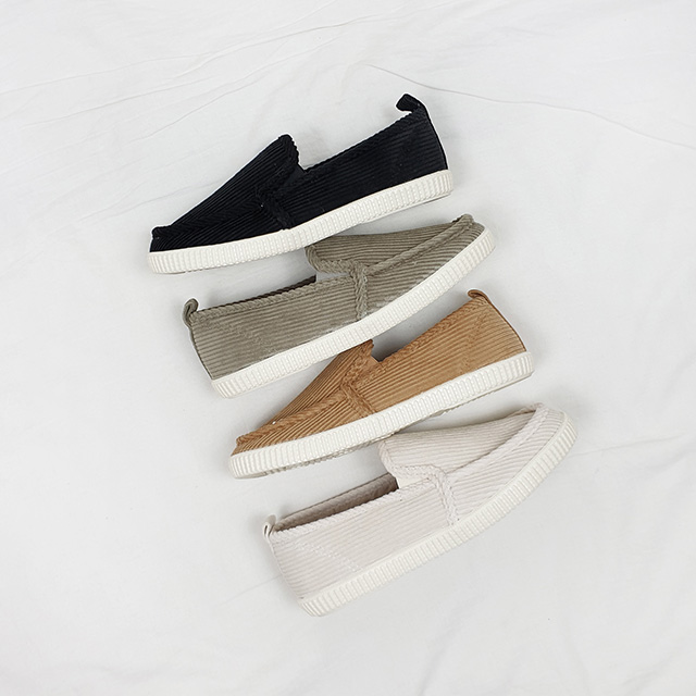 츠토 국산 코듀로이 털안감 밴딩 골덴 말랑 슬립온 2cm