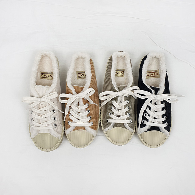 아젠 국산 겨울 코듀로이 털안감 골덴 뮬 블로퍼 3cm