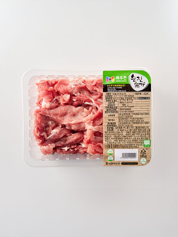 무항생제 한돈 앞다리(불고기용, 500g)｜목우촌