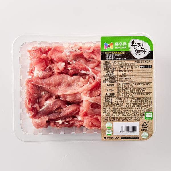 무항생제 한돈 앞다리(불고기용, 500g)｜목우촌