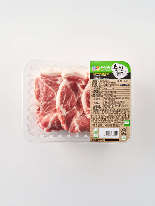 무항생제 한돈 목살(구이용, 1Kg)｜목우촌